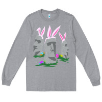 Heather Grey easter island moai figures  cute travelers funny gift Long Sleeve Tee - maiPhamDesign