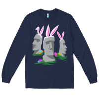 Navy easter island moai figures  cute travelers funny gift Long Sleeve Tee - maiPhamDesign