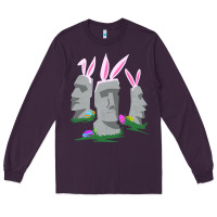 Plum easter island moai figures  cute travelers funny gift Long Sleeve Tee - maiPhamDesign