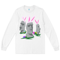 White easter island moai figures  cute travelers funny gift Long Sleeve Tee - maiPhamDesign