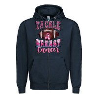 Navy tackle breast cancer Zipper Hoodie - BarkalooDesign