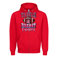 Red tackle breast cancer Zipper Hoodie - BarkalooDesign