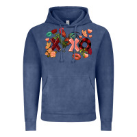 Vintage Denim Rooster Valentine's Day xoxo Vintage Hoodie - FaDigitalArtStudio