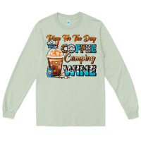 Matcha Plan For The Day Coffee Camping Wine Frappe Coffee Long Sleeve Tee - FaDigitalArtStudio