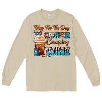 Mushroom Plan For The Day Coffee Camping Wine Frappe Coffee Long Sleeve Tee - FaDigitalArtStudio