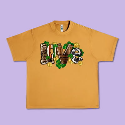 Western Love St. Patrick's Day Urban Heavy Tee Designed By Cowgirlartshop