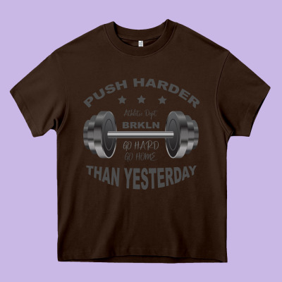Push Harder Heavy Core Tee Designed By Bettercallsaul