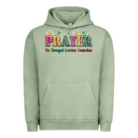 Pigment Oil Green prayer the strongest wireless connection Urban Hoodie - JahusDesignShop