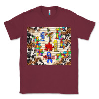 Burgundy faith puzzle ribbon Classic Tee - TumblerDesignByShophia