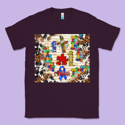 Faith Puzzle Ribbon Classic Tee Designed By Tumblerdesignbyshophia