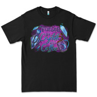Black Fueled by crystals and coffee halloween Premium Tee - NancyCooperArtShop