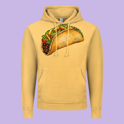Taco Vintage Hoodie Designed By Fadigitalartstudio
