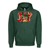 Sports Green christmas joy coffee Zipper Hoodie - BarkalooDesign