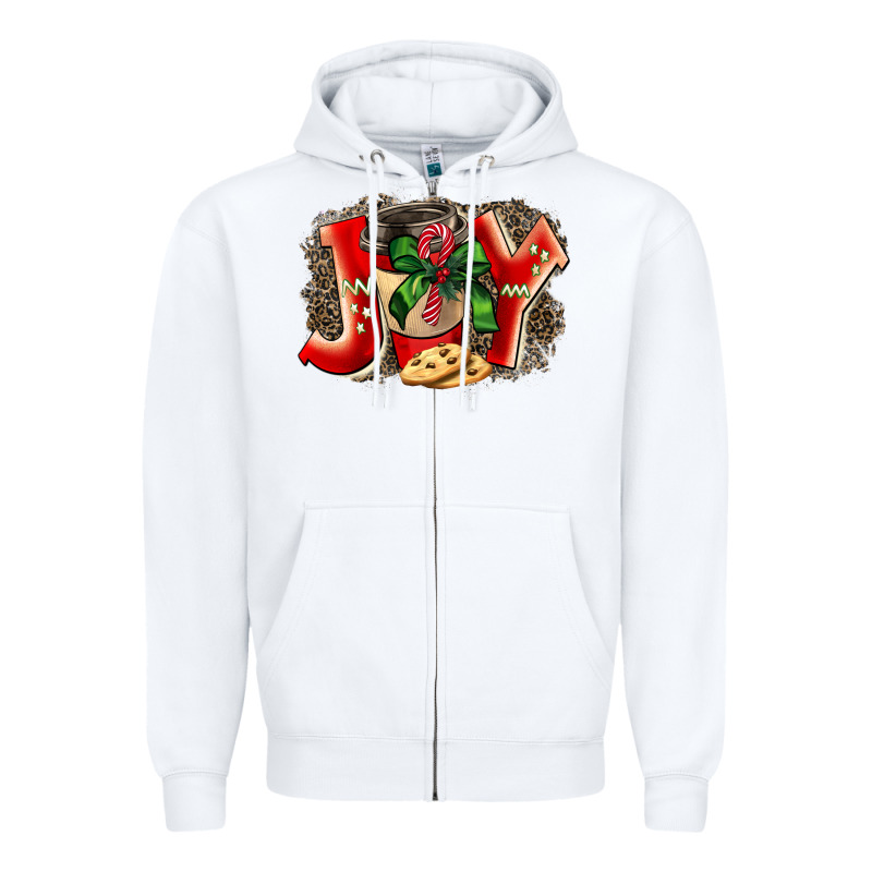 Christmas Joy Coffee Zipper Hoodie by BarkalooDesign | Teevron
