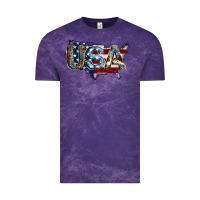Cloud Purple usa american flag background Vintage Tee - Jasminsmagicworld