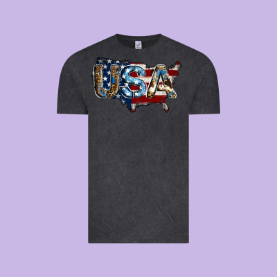 Usa American Flag Background Vintage Tee Designed By Jasminsmagicworld