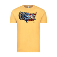 Vintage Mustard usa american flag background Vintage Tee - Jasminsmagicworld