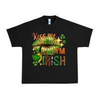 Black St. Patrick's Kiss me I'm Irish with lip Urban Heavy Tee - HowdyJamesFarm