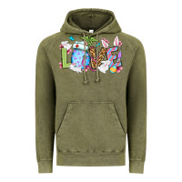 Vintage Olive Easter Day Love Nurse Vintage Hoodie - OliviaCreatesArt