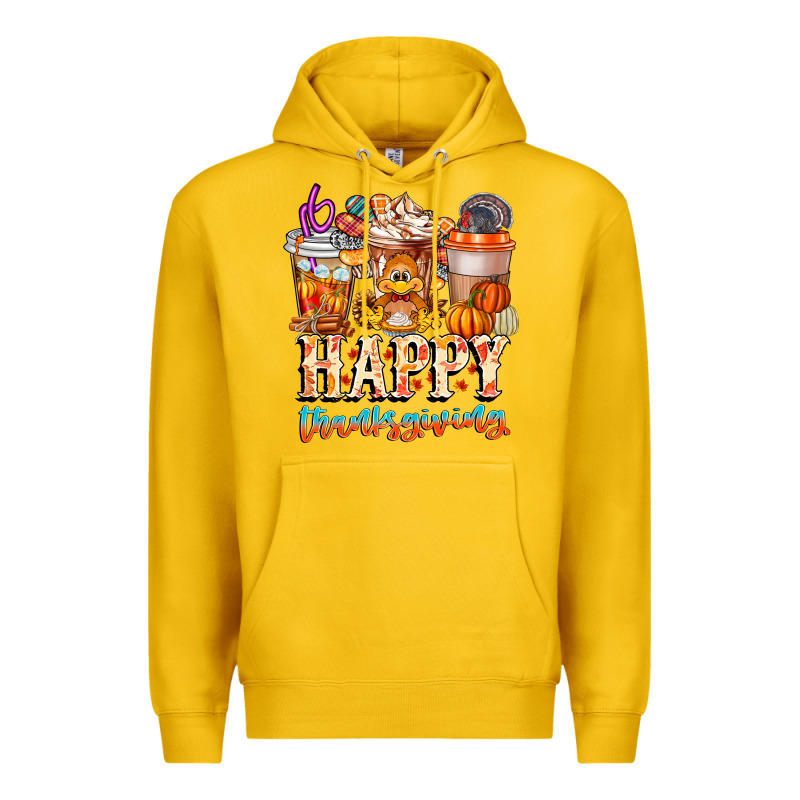 Happy Thanksgiving Premium Hoodie by CowhideDigitalArt | Teevron