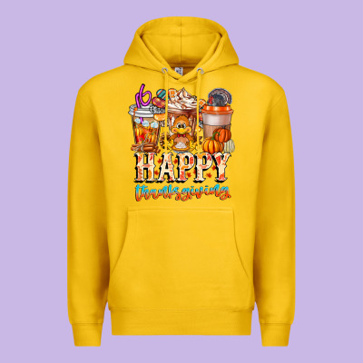 Happy Thanksgiving Premium Hoodie Designed By Cowhidedigitalart