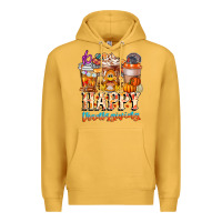 Mustard happy thanksgiving Premium Hoodie - CowhideDigitalArt