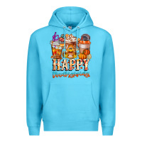 Ocean Blue happy thanksgiving Premium Hoodie - CowhideDigitalArt