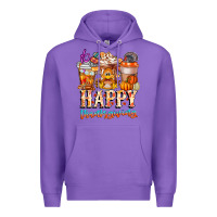 Purple happy thanksgiving Premium Hoodie - CowhideDigitalArt