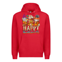 Red happy thanksgiving Premium Hoodie - CowhideDigitalArt