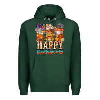 Sports Green happy thanksgiving Premium Hoodie - CowhideDigitalArt