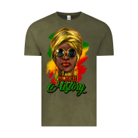 Vintage Olive I am Black History Vintage Tee - HowdyJamesFarm