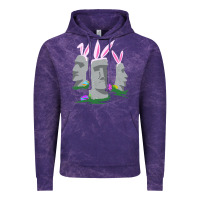 Cloud Purple easter island moai figures  cute travelers funny gift Vintage Hoodie - maiPhamDesign