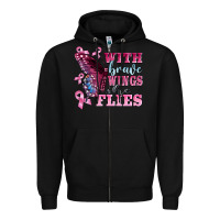 Black with brave wings she flies Zipper Hoodie - BarkalooDesign