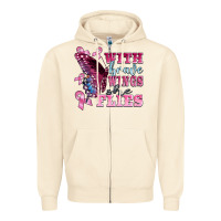 Sandshell with brave wings she flies Zipper Hoodie - BarkalooDesign