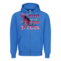 True Royal with brave wings she flies Zipper Hoodie - BarkalooDesign