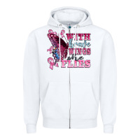 White with brave wings she flies Zipper Hoodie - BarkalooDesign