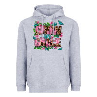 Heather Grey grow in grace Heavyweight Hoodie - AdoDesignShop