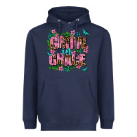 Navy grow in grace Heavyweight Hoodie - AdoDesignShop
