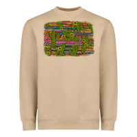 Mushroom cinco de mayo sunflower and cactus background Heavyweight Sweatshirt - Artiststas