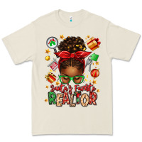 Bone santas favorite realtor messy bun Premium Tee - texasbilliewilder