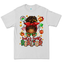 Dove Grey santas favorite realtor messy bun Premium Tee - texasbilliewilder
