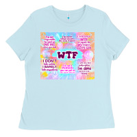 Baby Blue sarcastic wtf Ladies Tee - TumblerDesignByShophia