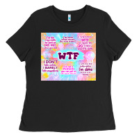 Black sarcastic wtf Ladies Tee - TumblerDesignByShophia