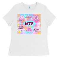 White sarcastic wtf Ladies Tee - TumblerDesignByShophia