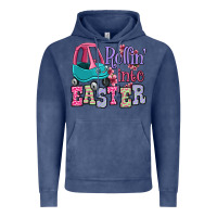 Vintage Denim Easter Day Rollin into Easter toddler car Vintage Hoodie - OliviaCreatesArt