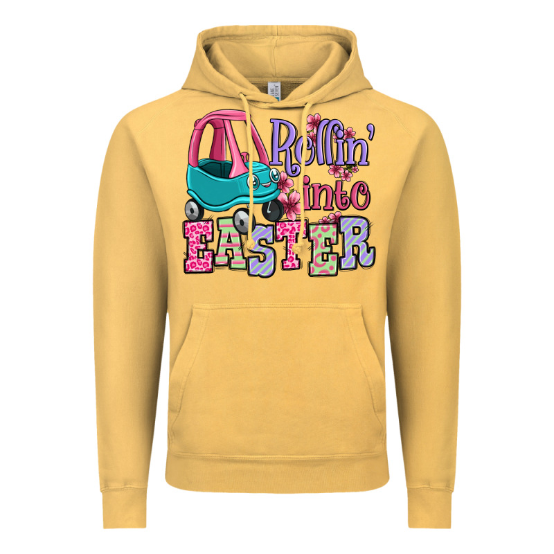 Easter Day Rollin Into Easter Toddler Car Vintage Hoodie by OliviaCreatesArt | Teevron