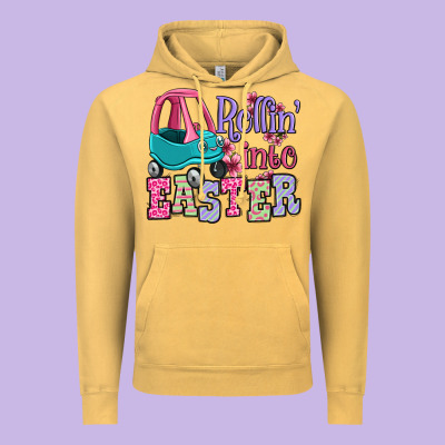 Easter Day Rollin Into Easter Toddler Car Vintage Hoodie Designed By Oliviacreatesart