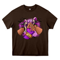 Chocolate Brown Halloween afro sneakers Heavy Core Tee - RanaPortraitStore