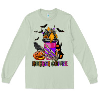 Matcha Horror Coffee Long Sleeve Tee - FaDigitalArtStudio