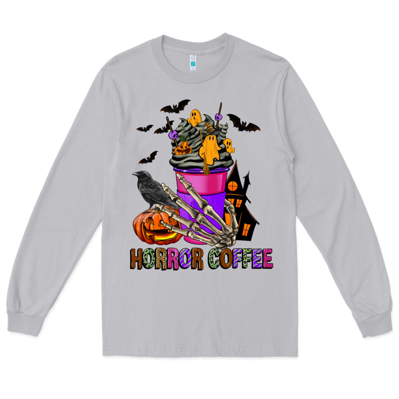 Horror Coffee Long Sleeve Tee by FaDigitalArtStudio | Teevron